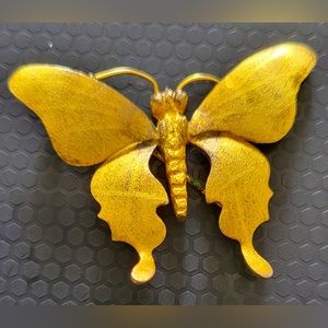 Antique 18K Gold butterfly brooch